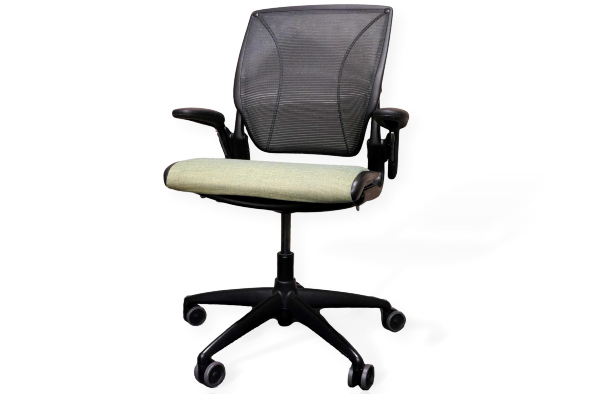 DSC04293_clipped_rev_1 Humanscale Diffrient World Task Chair In Black & Green on White Background
