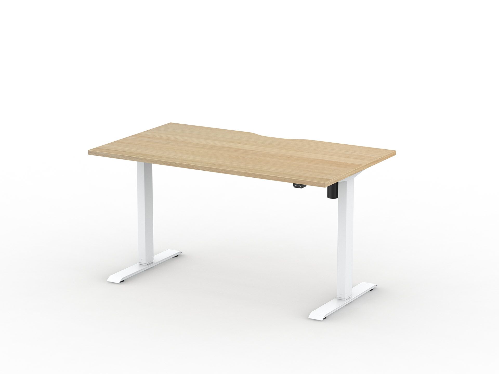 Alto-1-WH-Oak-Angle Alto Electric Height Adjustable Desk