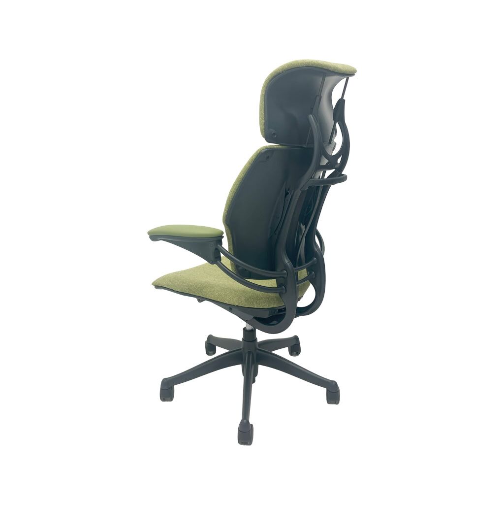 Humanscale Freedom High Back Camira Hemp Acre Back Left Humanscale Freedom High Back Camira Hemp Acre Back Left