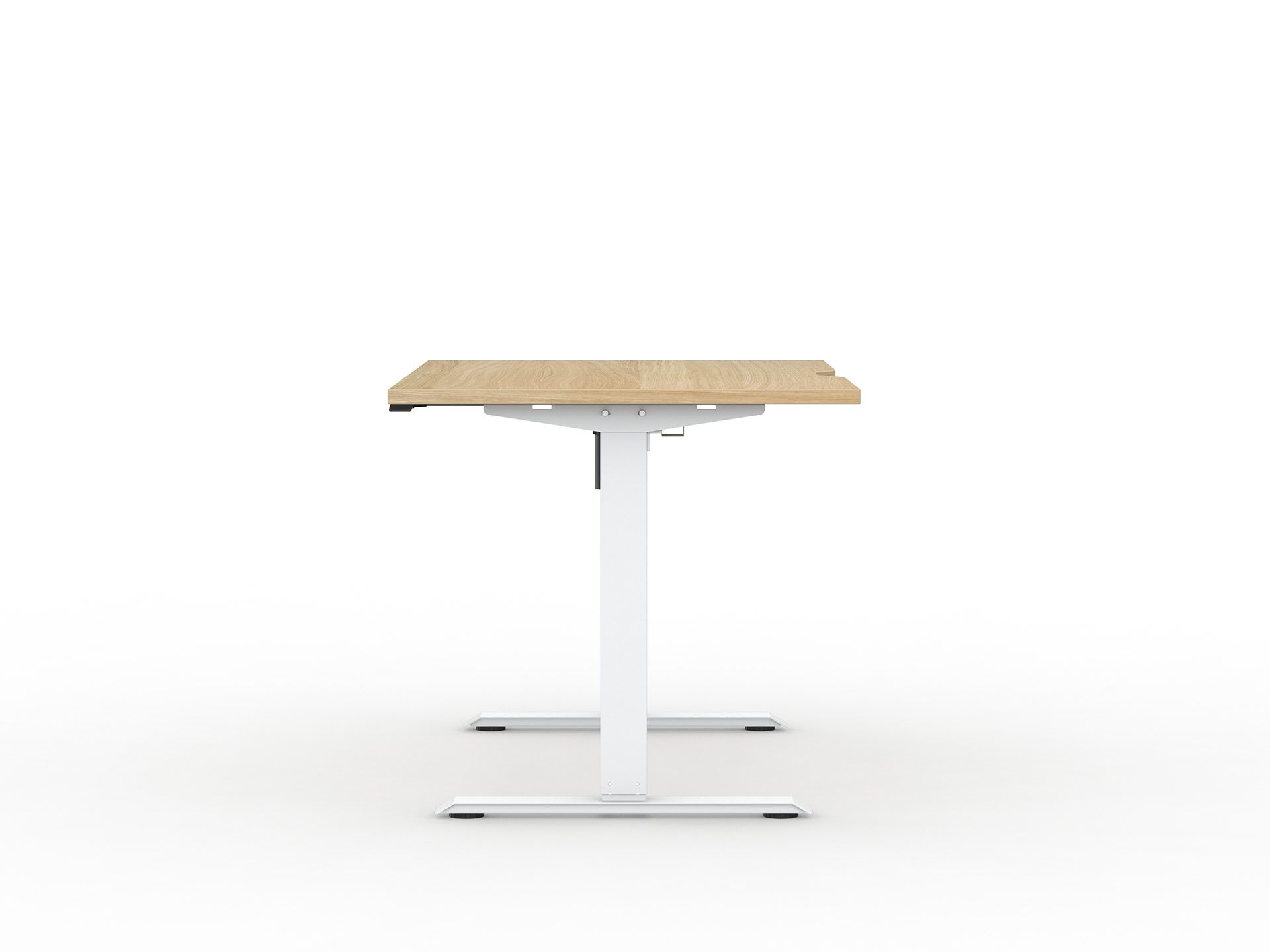 Alto-1-WH-Oak-Side Alto Electric Height Adjustable Desk